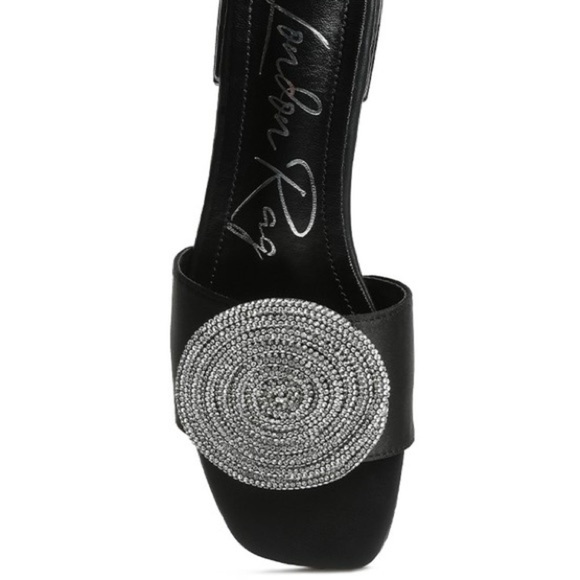 Ollilie Embellished Brooch Slip On Sandals - Picture 9 of 13